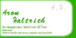 aron haltrich business card